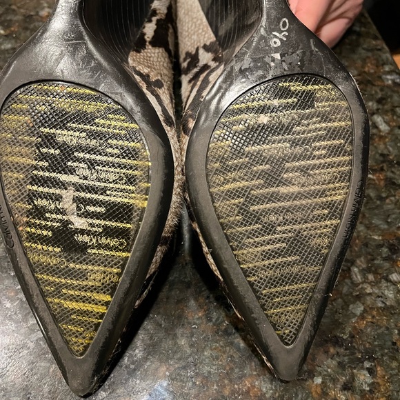 Gorgeous Calvin Klein Ponyhair wedge pumps 10 animal pattern comfort - Picture 6 of 7